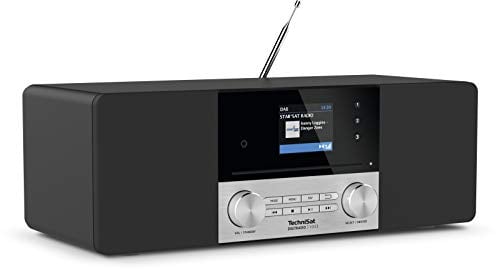 TechniSat DIGITRADIO 3 VOICE - Stereo DAB Radio Kompaktanlage mit offline Sprachsteuerung (DAB+, UKW, CD-Player, USB, Kopfhöreranschluss, AUX-Eingang, Radiowecker, OLED Display, 20 Watt RMS)