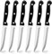 Joyfair Juego de 6 cuchillos de carne, cubiertos de carne dentados, cuchillos de acero inoxidable para casa, restaurante, hotel, inoxidable y apto para lavavajillas