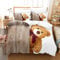 Proxiceen niedlicher Teddybär Bettwäsche,Bettwäsche-3teilig Mikrofaser Bettbezug mit Reißverschluss und Kissenbezug (Stil 3,135x200cm+80x80cm x2)