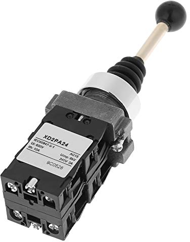 Kafuty-1 XD2-PA24 Joystick-Schalter, 4-fach gefederter Rückstellschalter, Schwarz, Schnellverbinder, AUS-KEIN-EIN-KEIN