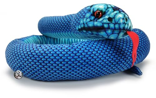 Schlange blau Kuscheltier Grubenotter Baumast Viper 150 cm Plüschschlange Plüschtier TOXICO - Kuscheltiere*biz