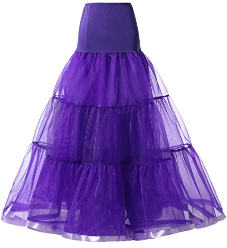 Verve Jelly Women's Vintage Petticoat Brides/Bridesmaid Short Dress Petticoats for Women Crinoline Tutu Underskirts Set Purple Small/Medium