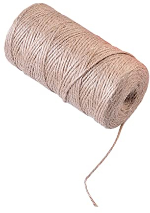 100m Natürliche Jute Hanf Seil Dekoration Retrostil DIY Handwerksschnur Dekoratives Seil 2mm 3-lagendurchmesser Handgemachte Gartenarbeit