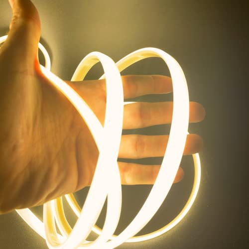 MAKA Striscia Led Cob 220V Alta Luminosità 288 Luci al Metro Ip65 Impermeabile Luce Effetto Neon Diverse Misure e Colori Decorazione Arredo Casa Soggiorno Tv Pc (2 metri, Luce Calda 3000K)