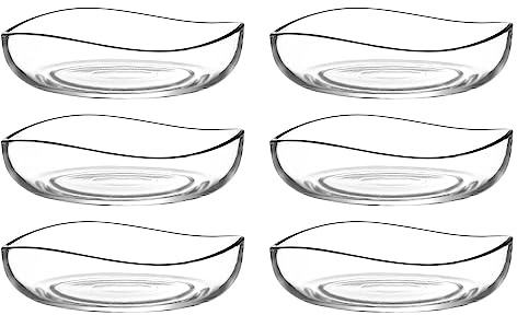 CLEARFEE Glasschalen-Set 6-12tlg. aus hochwertigem Glas 215 ml oder 310 ml Schalen Dessertschale Vorspeise Bowl Glasschüssel (6Stk. 195ml)