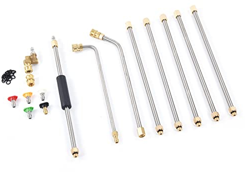 Baguette d'extension pour nettoyeur haute pression, laveuses à large compatibilité Ensemble de lance 4000 PSI pour le lavage