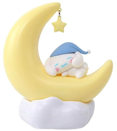 Rehomy Nachttisch-Ornament, niedliches Mond-Nachtlicht, Kinder-Schreibtischregal für Schlafzimmer, Baby-Nachtlicht für Neugeborene, wiederaufladbares Nachtlicht für Kinder, Dekoration, LED-Lampe für