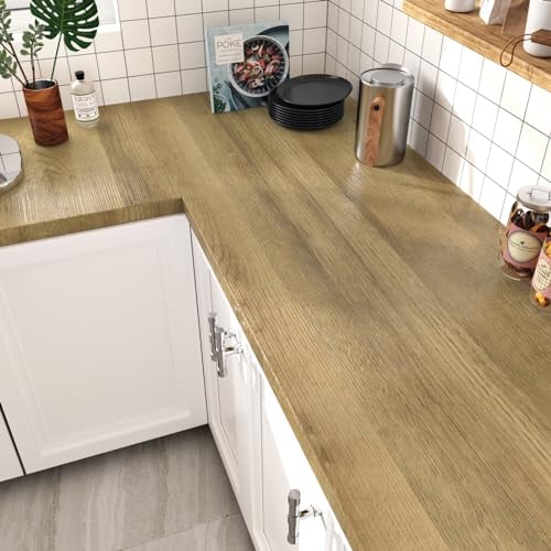 Yullpaper Klebefolie Möbel Holzoptik Abwaschbare Tapete Holzoptik Selbstklebend Vintage Wand Tapeten Arbeitsplatte Folie Küche Möbelfolie Holz Schrank Folie Selbstklebend Küchentapete 40cm X 200cm