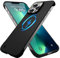 GRECAZO Magnetic Slim Case for iPhone 13 Pro Mobile Phone Case 6.1 Inch (2021) Ultralight Thin Frameless Matte Hard MagSafe Cover with Pull Ring Shockproof Non-Slip Rope - Black