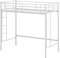 Multigot Metal Bunk Bed, 2 Ladders Single Loft Bed Frame with Safety Guardrail, Space-saving High Sleeper for Kids Teens Adults (White)