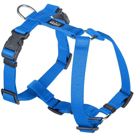 Chaba Guard Hundegeschirr für mittelgroße Hunde mit Kontrolle, Anti-Zug & Würgen, Verstellbar, Komfortabel und Leicht, Classic Step-in Brustgeschirr, Laufgeschirr, Dog Harness, Größe L, BLAU