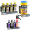 Amberquip Spray Can Rack, Silicone Tube & Hand Wipes Holder. Triple Pack Grey PVC. Ideal For Van & Workshop