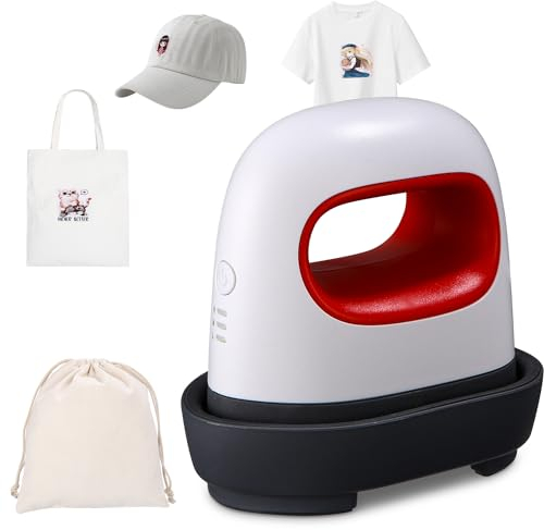 Mini Presse à Chaud, Presse de Transfert pour Bricolag avec Base de Sécurité Isolée, Machine à Presse pour T-shirts, Chaussures, Petits Projets en Vinyle HTV