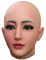 HmtAfro Silikon Crossdresser Maske Vollgesichts Kopf Maske for Cosplay Kostümparty Halloween (ivory white)