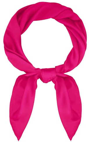 Pistha Satin-Schal, Halstuch, quadratisch, Bandana, Haar-Taschentuch, 69,8 cm, Knallpink (Hot Pink), 27.5*27.5 inch