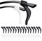 Quelcc 16 Paia Ferma Occhiali, Ferma Occhiali in Silicone, Antiscivolo Occhiali, Reggi Occhiali, Occhiali Ear Grips Ganci per Occhiali, Occhiali da Sole, Occhiali da Vista, Nero+Bianco