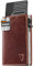 DODENSHA MagSnap Portefeuille pour Homme I Slim Wallet avec Compartiment à Monnaie I Wallets for Men pour Plus de 10 Cartes I Fermeture magnétique Portefeuille I Protection RFID (YL-Marron/Argenté)