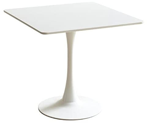 Weißer Tulpen-Tisch, rechteckig, für Balkon, Esstisch, klein, minimalistisch, gebackener Lack, Freizeittisch für Milchteeladen, 60 cm