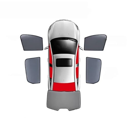 Parasol Coche para VW para Golf 5 para Mk5 2003-2009 Parasol Magnético para Parabrisas Delantero Marco De Malla Cortina Ventana Trasera Lateral De Bebé Parasol Coche Delantero(5PCS)