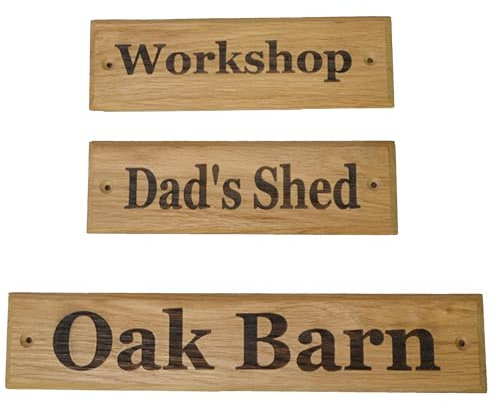 Personalised Oak Wooden Sign Custom Engraved