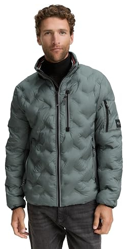 TOM TAILOR Herren 1048128 Hybrid Steppjacke mit verstaubarer Kapuze