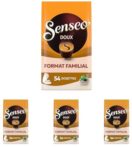 Senseo Café 54 Dosettes Doux (L'emballage Peut Varier) (Lot de 4)