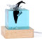 Ocean Buckelwal-Ornament, Epoxidharz-Nachtlicht, simulierte Ozeanlandschaft, Taucher, Wal-Lampe, Atmosphäre, Tisch, Buckel