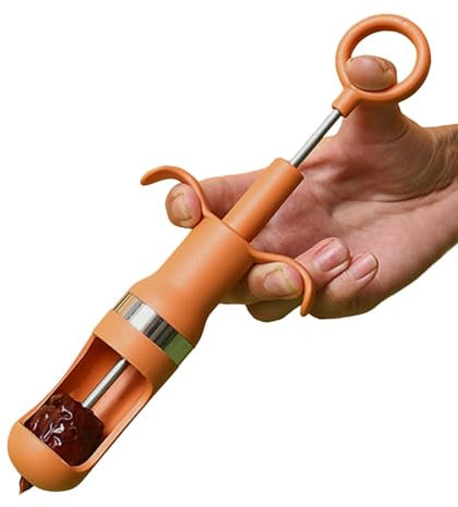 Snocciolatore da cucina - Snocciolatore e snocciolatore di ciliegie in acciaio inox | Tortore per frutta ergonomico per ciliegie, uva, juju e altro, strumento da cucina multifunzionale per un facile c