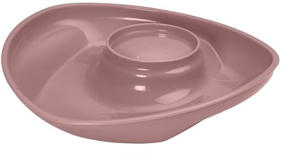 Vital Baby Toddler Suction Plate, 6m+, Pink | Strong Suction, Biodegradable | Powerful suction, easy-scoop sides and an integrated sauce pot support less-mess weaning and confident self-feeding.