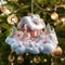 Weihnachtsbaumschmuck, Acryl 2D Lustige Weihnachtslandschaft Anhänger, Ausgefallene Weihnachtshäuser Saisonale Dekoration Aesthetic Christmas Tree Ornaments Weihnachtsdeko (C)