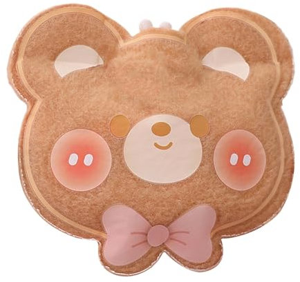 LearnLyrics Wärmflasche für Krämpfe, Wärmflasche aus Plüsch – niedlicher Warmwasserbeutel mit Cartoon-Motiv, bequeme Wärmflasche in Plüschtierform für