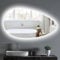 YOLEO Badspiegel mit Beleuchtung, Asymmetrischer Wandspiegel LED Badezimmerspiegel Antibeschlag großer Schminkspiegel, Berührungstaste Dimmbares 3 Farben LED-Licht, 135x75cm