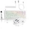 ATTACK SHARK 3-in-1 Kabellose X68PRO HE-Tastatur&X11-Gaming-Maus&Spiral-C01PRO-Kombination,BT/2,4G/Wired, 8KHz-Magnetschalter mit Schnellauslöser,PixArt PAW3311-Sensor,22000 DPI,Maus Klebeband–Weiß