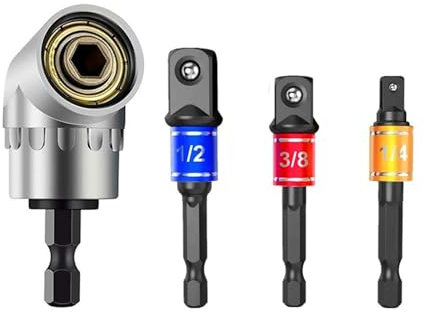 WKWPYCYUH Juego de adaptadores de soporte de destornillador, adaptador de enchufe de taladro de vástago for juego de extensión de barra de brocas de destornillador de impacto Juego de llaves de mano(A