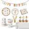 Pack Vajilla Infantil Heroe 156 Piezas, Platos y Vasos para Cumpleaños, Decoracion Fiesta, Platos Desechable, Vajilla Cumpleaños Infantil, Baby Shower, Vasos Desechables