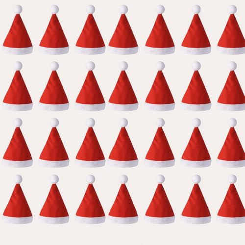 BLINXS KNIXS 24er Pack flauschige Weihnachtsbommelmützen