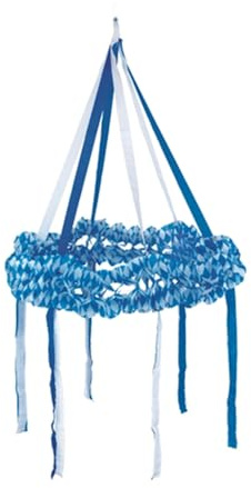 Papstar 18758 1-Karton 5 x 1 Dekokränze, Papier Durchmesser 75 cm Bayerisch Blau schwer entflammbar