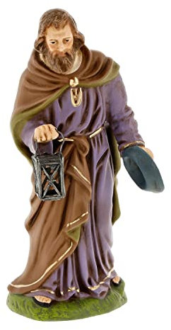 Marolin Josef stehend mit Zinn-Laterne, zu 12 cm Figuren