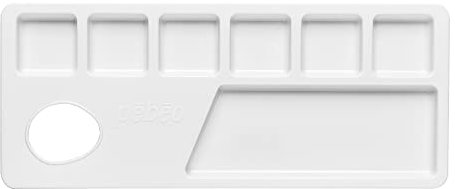 Pébéo Elite Palette de peinture 6 godets Blanc