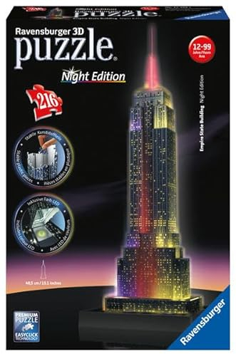 Empire State Building bei Nacht: Erleben Sie Puzzeln in der 3. Dimension!