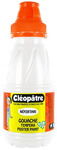 CLEOPATRE - PGN250-1 - Peinture Gouache Néfertari Premium - Blanc - Flacon 250 ml 24 x 13 x 16 cm