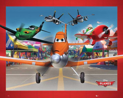 Planes - Airport Disney Film Movie Kino Mini Poster Plakat Druck - Grösse 50x40 cm