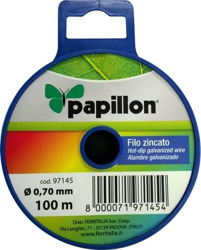 Alambre galvanizado para bricolaje 1,00 mm 50 m Papillon – Paquete en dispensador