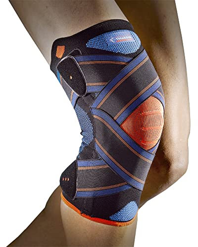 Novelastic® Thuasne Sport - Ginocchiera con chiusura a strappo, taglia M, colore: nero