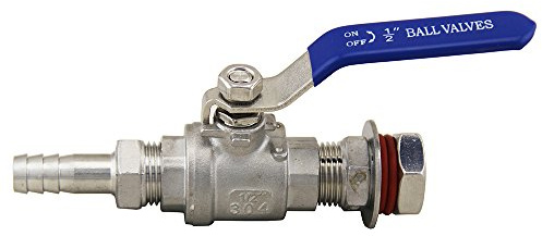 Edelstahl 1/2 BSP Kugelhahn Barb Homebrew Bier Wasserkocher Topf 1/2 Barb