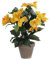 Mica decorations Hibiskus Kunstpflanze im Blumentopf Stan - H40 x Ø30 cm - Gelb