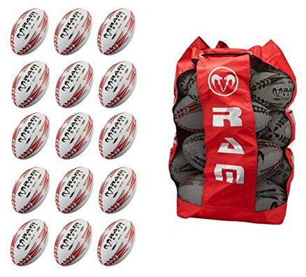Super set Rugby, dimensioni: 3 – 15 palline con custodia, palline per allenamento rugby