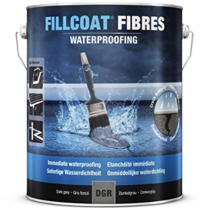 RUST-OLEUM 26.DGR.5 Fill coat Fibres, Instant Waterproofing In Any Weather, Dark grey