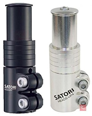 Satori 1 1/8 Bike Handlebar Riser Stem Raiser Extender Bicycle HEADS UP4 (Black)