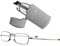 eye-spec Folding Reading Glasses with Grey Pocket Sized Case | Compact Foldable Design for Men and Women - Available in 7 Colours, 9 Lens Strengths (1.0)